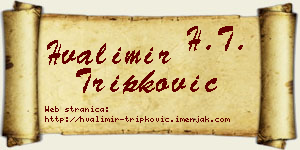 Hvalimir Tripković vizit kartica